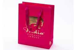 China Promotional Custom Printed Red Paper Bags Gift Package With Cotton Handle Rope supplier