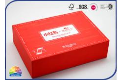 China Various Logo Red Printed Festival Present Wrapped Paper Box Matte Lamintion supplier