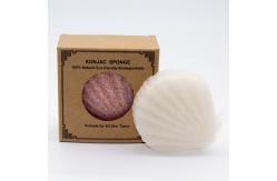 China 100% Natural Organic Shell Shaped Sponge Konjac Shower Sponge For Face supplier