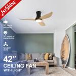 3 Plastic Blade 6 Speed Remote Control Low Ceiling Flush Mount led Ceiling Fan With Light for sale