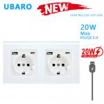 Type C USB Wall Socket Type 153 European Standard Round Mounting Bottom Box for sale
