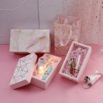 Middle Rectangle Gift Boxes Packaging Rigid Cardboard Paper Base And Lid Gift Boxes