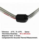 Tolerance ±1% To ±5% Epoxy Thermistor Head Size Φ1.5-Φ4.5mm Response Time 5-15 Sec Component for Accurate Thermal Measurement for sale