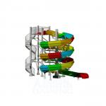 Fiberglass Swimming Pool Slide Playground Water Sports And Entertainment Play Equipment Outdoor for sale