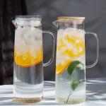 1L Transparent Glass Heat Resistant Beverage Juice Cold Kettle Kitchen Tools for sale