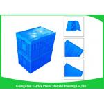 Mesh Collapsible Plastic Containers with Attached Lids / Package Folding Plastic Crates