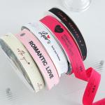 2.5cm*36m Valentine's Day Printed Ribbon For Gift Box Package for sale