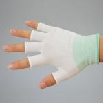 Knit Low Lint Half Finger Nylon Polyester Glove Liners Medium Weight 13 Gauge for sale