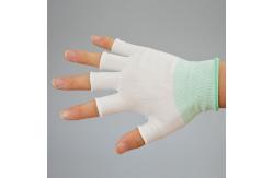 China Knit Low Lint Half Finger Nylon Polyester Glove Liners Medium Weight 13 Gauge supplier
