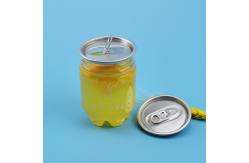 China 250ml Empty Disposable Plastic Beverage Cans With Aluminum Lid supplier