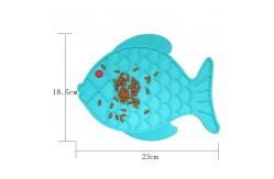 China Soft Silicone Pet Supplies Customized Fish Shape Dogs Licking Plates OEM / ODM supplier