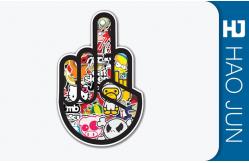 China Personalized Custom Adhesive Stickers Hand Shaped With Logo Printing supplier