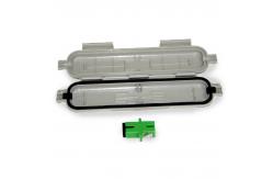 China White Black Fiber Optic Drop Cable Splicing Protective Box with Adaptor supplier