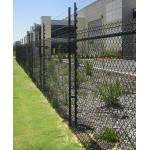 2×25m Black Galvanized Chain Link Fence PVC Coated OEM / ODM Available