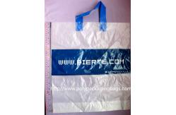 China Frosted Plastic Bags / Soft Loop Handle Bag with Logo Printed supplier