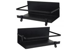China Magnetic Fridge Organizer With Black Seasoning Racks And Free Hooks supplier