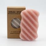 Activated Konjac Wave Cleansing Sponge French Pink Clay Konjac Sponge for sale
