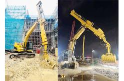 China 0.4-2.5cbm Excavator Attachment Hydraulic Telescopic Arm With Clamshell Grab supplier
