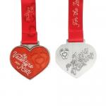 Personalized Recycle Valentines’ Day Fun Run Heart Medals Can Be Personalized With Names for sale