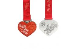 China Personalized Recycle Valentines’ Day Fun Run Heart Medals Can Be Personalized With Names supplier