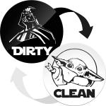 Magnet Dishwasher Clean Dirty Sign Indicator 2*2 Inch Gifts For Mom for sale