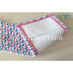 Red Blue White Color Yarn Dyed Microfiber Jacquard Pocket Shaped Mop Heads Mop Replacement Pads for sale