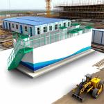 Construction Sites Wastewater Treatment System Movable Sanitary Integrated Sewage Treatment Plant for sale