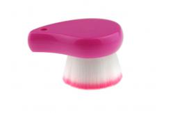 China Single Style Facial Cleansing Brush With Red Nylon Hair And Plastic Handle supplier