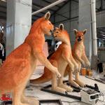 1.8m Realistic Animatronic Animals Kangaroo For Theme Park