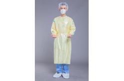 China EO Disinfecting Washable Yellow Stripe Reusable Isolation Gown supplier