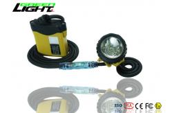 China Super Bright Rechargeable Led Headlamp , IP68 Miners Cap Lamp With Cable Light supplier