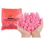Cleanroom Tattoo Medical Supplies Finger Cots Anti Slip Pink Natural Latex for sale