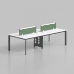 Wooden Office Furniture White Office Computer Desk 4 Seater Workstation for sale