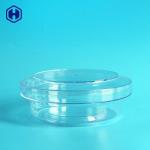 Transparent Leak Proof Plastic Jar Wide Mouth Round Plastic Canisters for sale