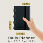 Large Writing Space Pocket Size Weekly Planner 2023 Vegan Leather Soft Cover Paper for sale