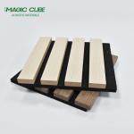 Recycled Polyester Fiber MDF Wood Veneer Wood Slat Acoustic Panel for Noise Reduction for sale