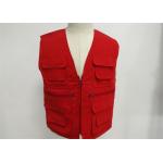 Polyester V - neck Arm Sleeves Casual Work Uniforms with Multi - Pocket