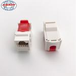 CAT6 RJ45 UTP Unshielded 90 Degree RJ45 Keystone Jack With Gold Plating for sale