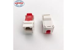 China CAT6 RJ45 UTP Unshielded 90 Degree RJ45 Keystone Jack With Gold Plating supplier