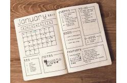 China 160 Pages Bullet Journal Notebook / Dotted Page Journal PU Leather Cover Material supplier