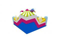 China Clown Themed  6x6x4.9m Inflatable Combos Commercial Inflatable Bouncer For Children supplier