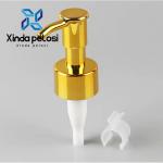 Gold Smooth Screw Lock Metal Bathroom Lotion Pump Cosmetic Shower Gel Dispensing Pumps for sale