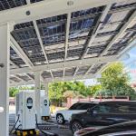 Highway Solar Car Charging Station BIPV Module Solar Carport System for sale