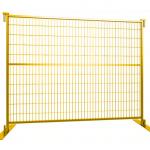 Yellow Colored 1.8m Height Canada Standard Outdoor Construction Temporary Fence Panel for sale