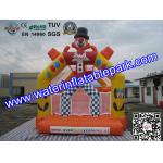Yellow Inflatable Small Clown Bouncy Castle For Amusement Park for sale