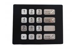 China Dot Matrix IP67 Dynamic Vandal Proof Backlit Keypad For Bank Kiosk supplier