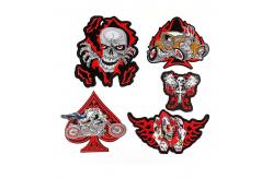 China Chenille Sew On Biker Patches , Embroidered Motorcycle Patches For Leather Jacket supplier