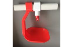 China Customizable Nipple Drinker With Cup Poultry Chicken Nipple Cups Red supplier