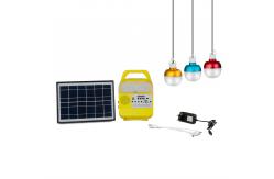 China Dual USB Jack 10W Small Solar Lighting System With TF Card supplier