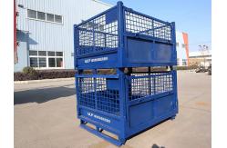 China Custom Folding Steel Stillage Cage With Latch Lock For Secure Storage supplier